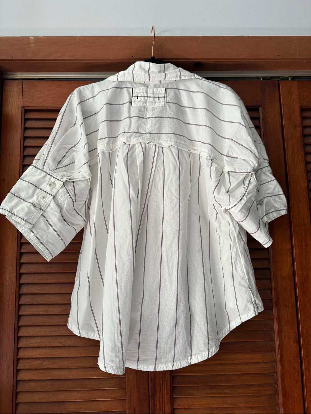We The Free White Button-Down Shirt Seaside Cotton - Picture 5 of 7